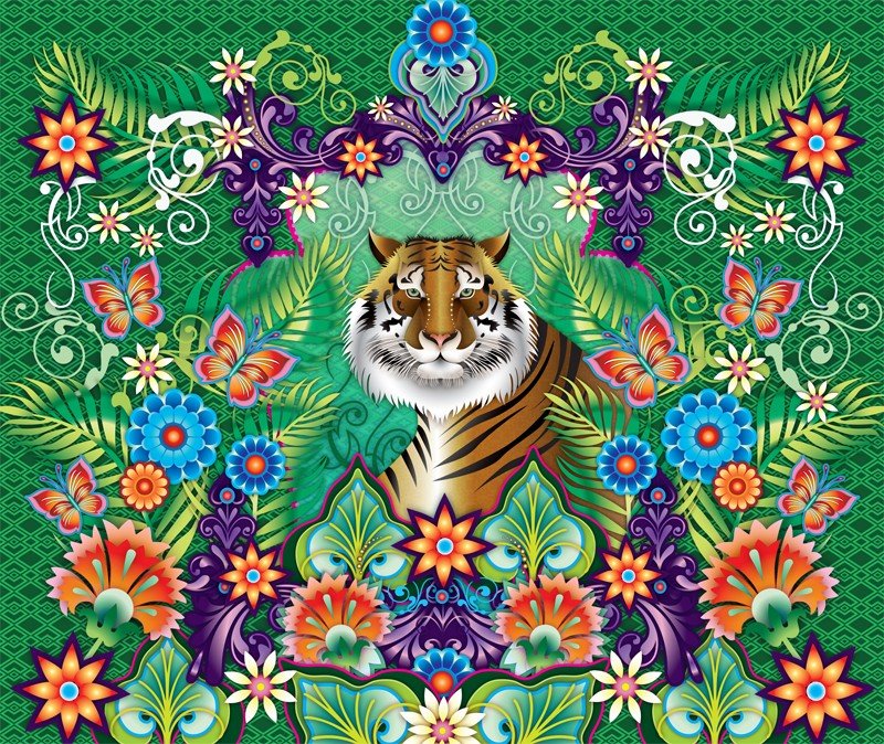 Mural Tiger de Catalina Estrada