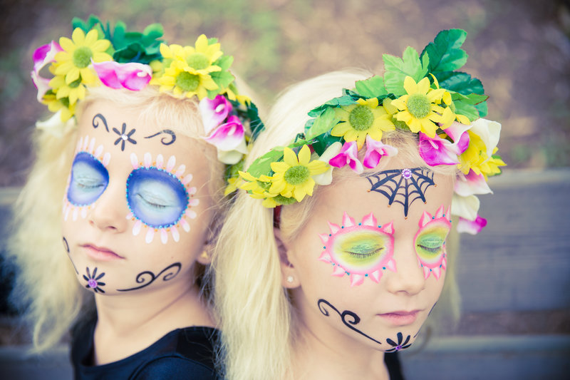 Maquillajes de Halloween para niñas: Catrinas